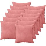  Presvlaka za jastuk 12 pcs HEERLEN Ružičasta 50 x 50 cm Baršun | shoptok.hr