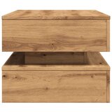 vidaXL Stolić za kavu s LED svjetlima boja hrasta artisan 90x50x40 cm | shoptok.hr