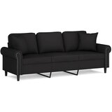  Trosjed s ukrasnim jastucima crni 180 cm baršunasti | shoptok.hr