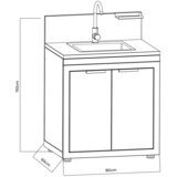 Gardenson Spodnja Omarica Letne Kuhinje Bbq, Antracit | Shoptok.si