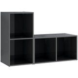 vidaXL TV omarice 2 kosa visok sijaj sive 72x35x36,5 cm iverna plošča, (20733439) Cene