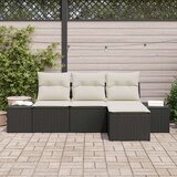  Vrtna garnitura - 2-dijelni set vrtnih sofa s jastučićima crna poli ratan | shoptok.hr