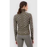 Mons Royale Ascender Merino Mock Neck Funkcijska majica dried sage / dark olive | Shoptok.si