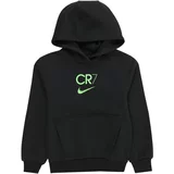 Nike Sportska sweater majica 'CR7 CLUB FLEECE' svijetlozelena / crna