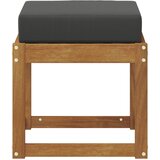  Klupa za sjedenje Prirodna i antracit 43 x 43 x 37 cm | shoptok.hr