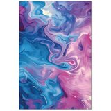  Slika - Night Flows - Abstract Waves in Shades of Blue and Violet 80x120 | shoptok.hr