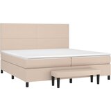  box spring s madracem cappuccino 200x200cm umjetna koža | shoptok.hr