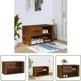 The Living Store Omarica za čevlje rjav hrast 80x35x45 cm inženirski les - Omarica Za Čevlje, (21744378) Cene