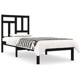 Furnova Posteljni okvir črn iz trdnega lesa 75x190 cm, (21939083) | Shoptok.si