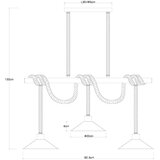 Globo 15690-3H - visilica na sajli diana 3xE27/60W/230V crna | Eponuda.com