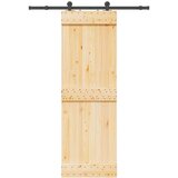vidaXL Klizna vrata s priborom za montažu 70 x 210 cm masivna borovina | shoptok.hr