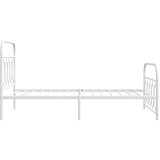 vidaXL metalni okvir kreveta uzglavlje i podnožje bijeli 107x203 cm | shoptok.hr