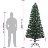 vidaXL Umestno božično drevo z dekorativnimi lučmi Zelena 240 cm PVC | Shoptok.si