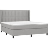  Krevet s oprugama i madracem svjetlosivi 180x200 cm od tkanine | shoptok.hr