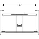 Geberit Smyle Square Ormarić za umivaonik beli sjaj 500.352.00.1 | ePonuda.com