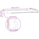 vidaXL Ročna tenda rdeča 450x300 cm, Nadomestno platno za tende 4.5x3 m rdeča | Shoptok.si