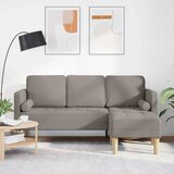  Set sofe s jastukom Sivo-smeđa Poliester | shoptok.hr