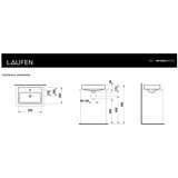 Laufen H8129520001041 Pro S 55 x 38 cm pravokotni nadpultni keramični umivalnik z odprtino za armaturo | Shoptok.si