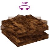 vidaXL Klubska mizica dimljeni hrast 90x90x34,5 cm | Shoptok.si