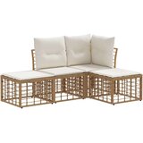  Set vanjskih sofa Prirodna Poliester - Prirodna bez stola | shoptok.hr