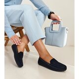 Gemre Navy blue fabric moccasins Fiammetta | Shoptok.si