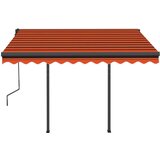  Avtomatska tenda LED + senzor 3,5x2,5 m oranžna in rjava, (20703341) | Shoptok.si