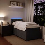 Box spring krevet s madracem tamnosivi 90x200 cm baršunasti | shoptok.hr