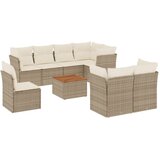 Maison Chic Seti vrtnega pohištva - Vrtna garnitura 9-delna z blazinami bež poli ratan, (21797004) | Shoptok.si
