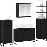  Set namještaja za kupaonicu Zidne Crni hrast Konstruirano drvo | shoptok.hr