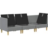  Set namještaja za dnevni boravak 3 pcs Svjetlosiva Tkanina | shoptok.hr
