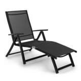 Blumfeldt Pomporto Lounge, vrtni ležalnik, PVC, PE, aluminij,7 položajev, antracit Cene