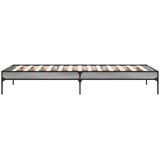  Okvir za krevet boja hrasta 90x200 cm konstruirano drvo i metal Siva 90 x 200 cm | shoptok.hr