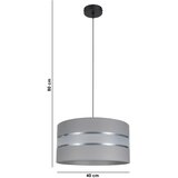  Luster na sajli CORAL 1xE27/60W/230V prečnik 40 cm siva | Eponuda.com