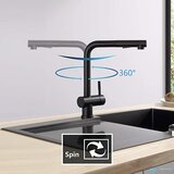EYN Črna izvlečna armatura za kuhinjo | Kuhinjska pipa NT1344 | Shoptok.si