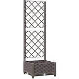  Sadilica s rešetkom smeđa 40 x 40 x 121 5 cm PP | shoptok.hr