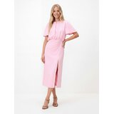 Reserved Midi haljina s naborima - pastelnoružičasto | shoptok.hr