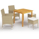 vidaXL 5-dijelni vrtni blagovaonski set bež | shoptok.hr