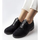 Gemre Black eco-suede Oxford shoes Sunderland | ePonuda.com