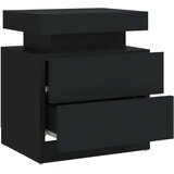 vidaXL Nočna omarica črna 45x35x52 cm iverna plošča | Shoptok.si