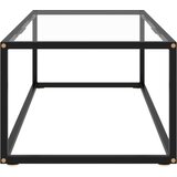 vidaXL stolić za kavu crni s kaljenim staklom 100 x 50 x 35 cm | shoptok.hr