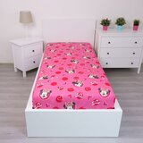 Jerry Fabrics Rožnata napenjalna bombažna otroška rjuha 90x200 cm Minnie "Hearts" – | Shoptok.si