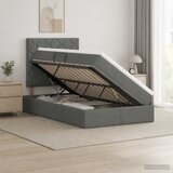  Krevet s madracem i skladištem Tamnosiva 120 x 200 cm tkanina | shoptok.hr