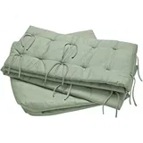 set sedežnih blazin za otroško posteljo luna™ sage green