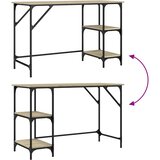  Radni stol boja hrasta 120x50x75 cm metal i konstruirano drvo | shoptok.hr