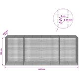  Gabion s žicom debljine 3,5 mm i mrežom 5x2,5 cm 400x100x150 cm | shoptok.hr