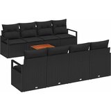  Sjedeća garnitura za vrt 9 kom. Crna poliratan 230 x 62 x 69 cm | shoptok.hr