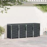  Skladište za kanta za smeće for 4 Bins 240L Nehrđajući čelik - Antracit 4 Cijene