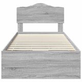  Krevetna konstrukcija Siva Sonoma 100 x 200 cm Inženjersko Drvo 206 x 102 x 90 cm | Shoptok.si