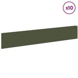  Ograda oko Travnjaka 10 kom. 100 x 18 cm Čelik Maslinastozelena | shoptok.hr