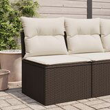 Maison Chic Vrtni Stoli - Stol za vrt brez naslonjal z blazinami rjav poli ratan JS645, (21877613) | Shoptok.si